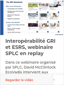 Interopérabilité GRI et ESRS, webinaire SPLC en replay